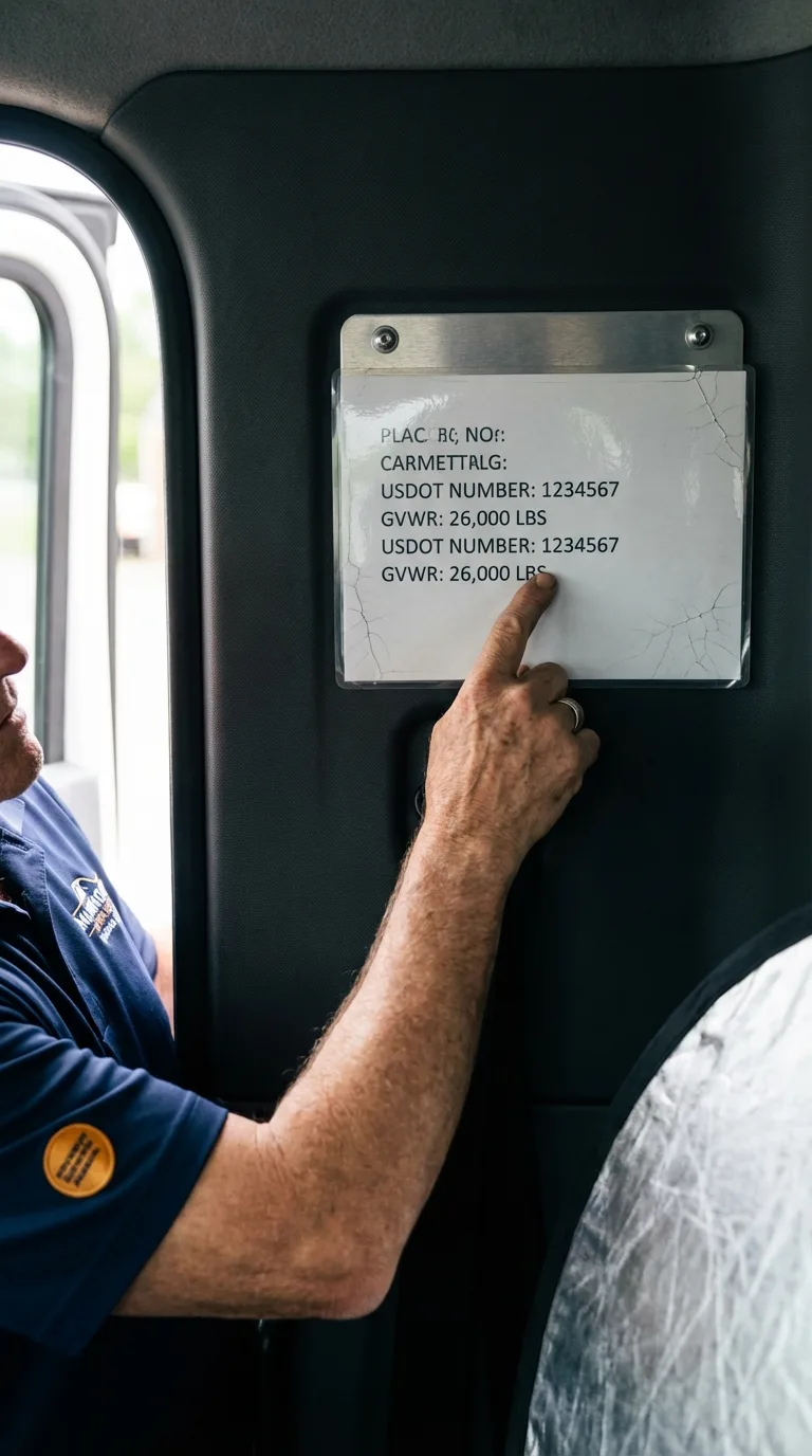 USDOT licensing placard verification in Pocahontas
